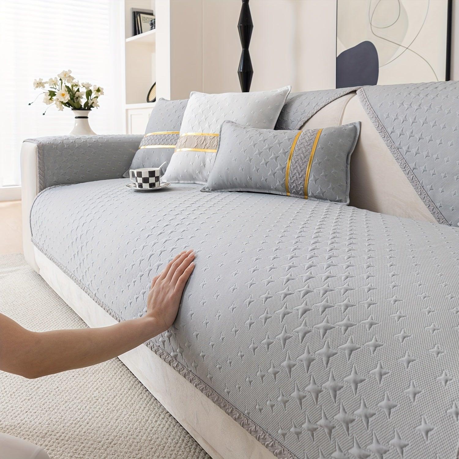 Summer Cooling Silk Non-slip Sofa Cove - topspet
