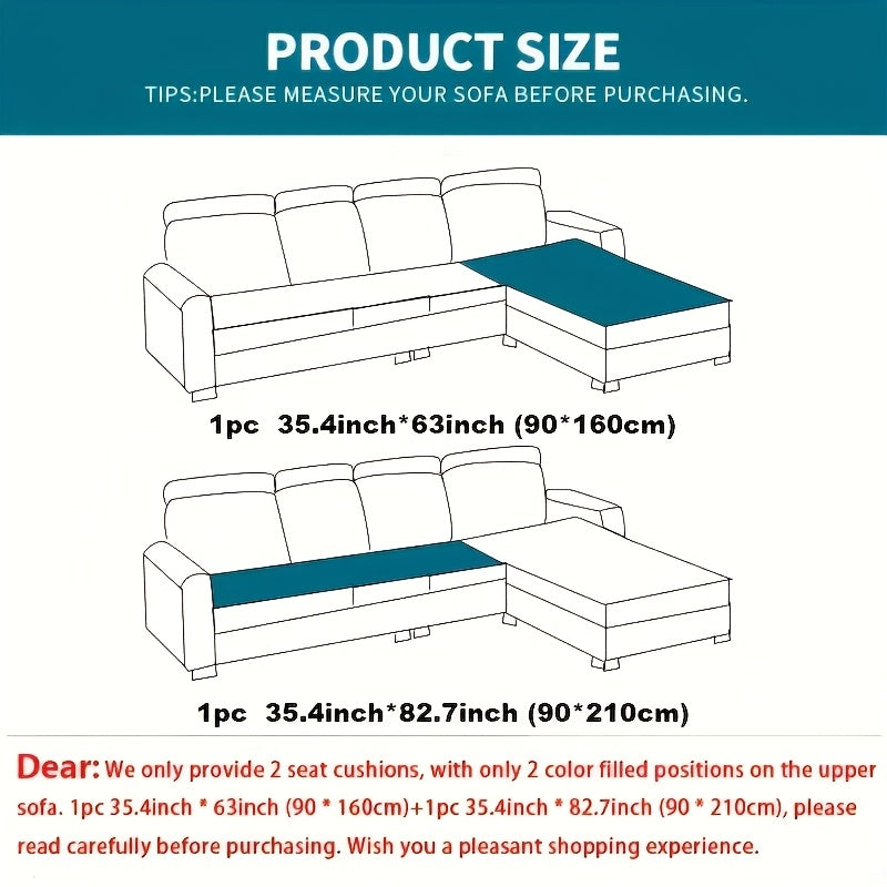 L Shape Couch Slip Cover – Cat Proof Chaise Couch Cover in Soft Linen Fabric
