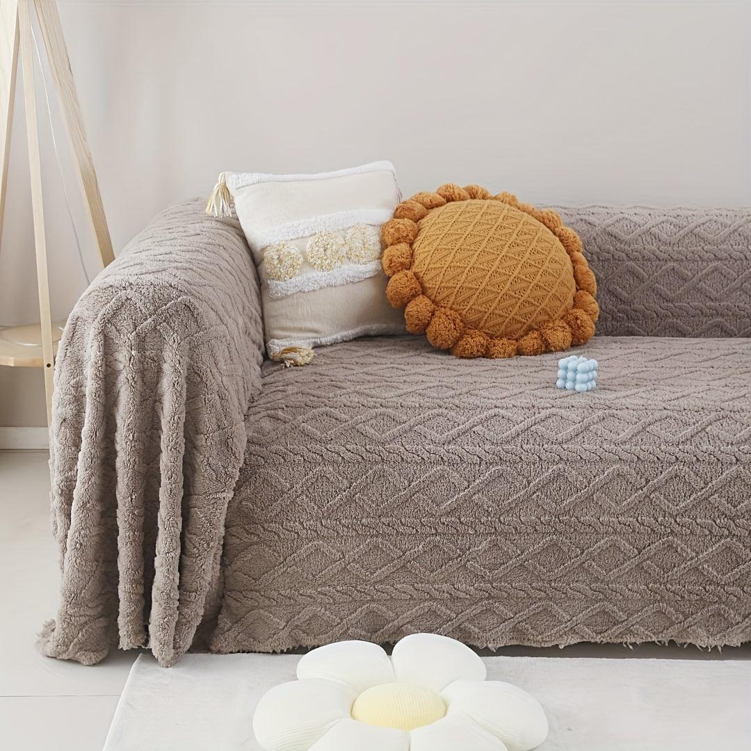 Stylish Geometric Pattern Sofa Slipcover - Non-Slip - topspet