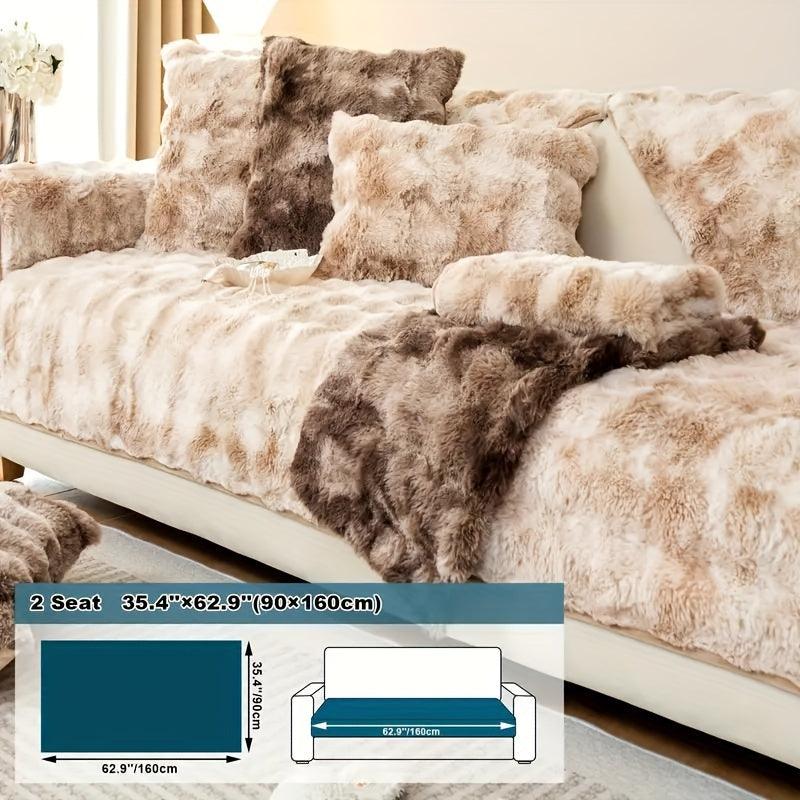 Luxurious Gradient Velvet Sofa Cover - topspet