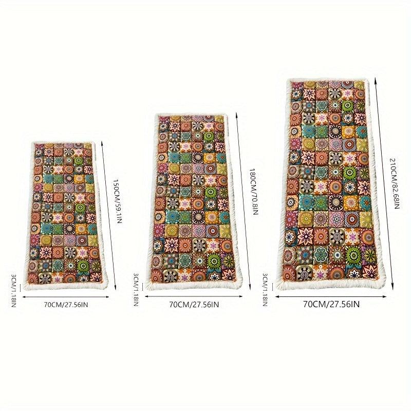 Bohemian Handcrafted Sofa Cushion Cover - Non-Slip, Thickened for All Seasons, Easy Care, Fits 2/3-Seater Sofas, Perfect for Living Room Decor - topspet