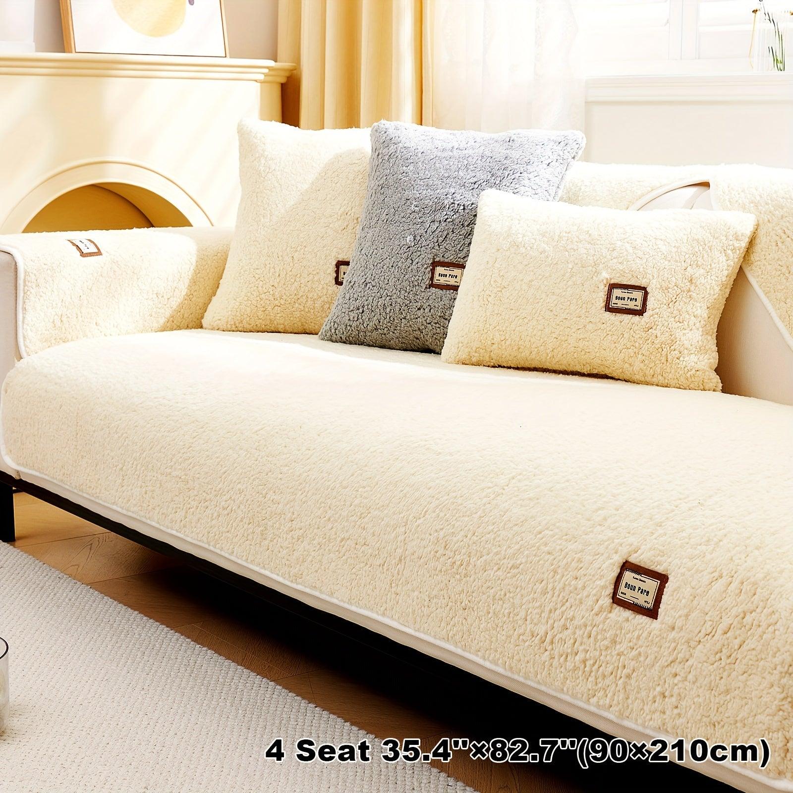 Plush Sherpa Sofa Cover - topspet