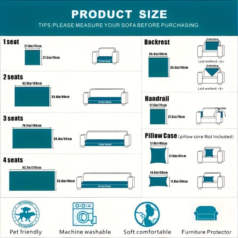 Luxurious Handmade Thickened Sofa Cover - Non-Slip, Soft, and Durable Slipcover for Living Room, Office, and Home Decor - topspet