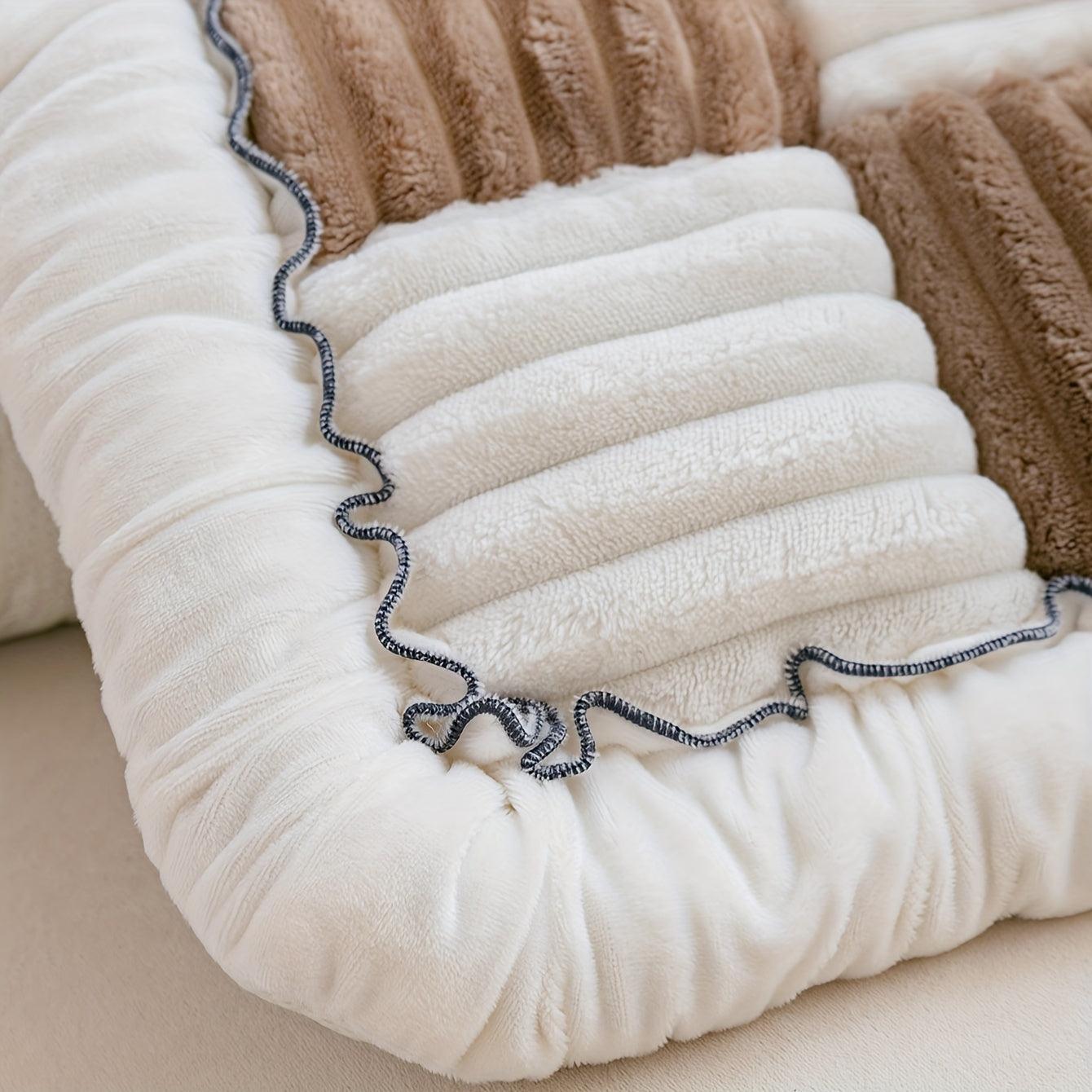 Nordic Style Winter Plush Sofa Cover - Thickened Cushion Slipcover for Living Room, Office, and Home Decor - topspet