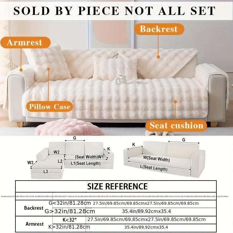 Winter Warm Thick Plush Soft Sofa Cover - topspet