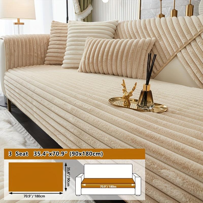 Luxurious Rabbit Fur Sofa Slipcover - topspet