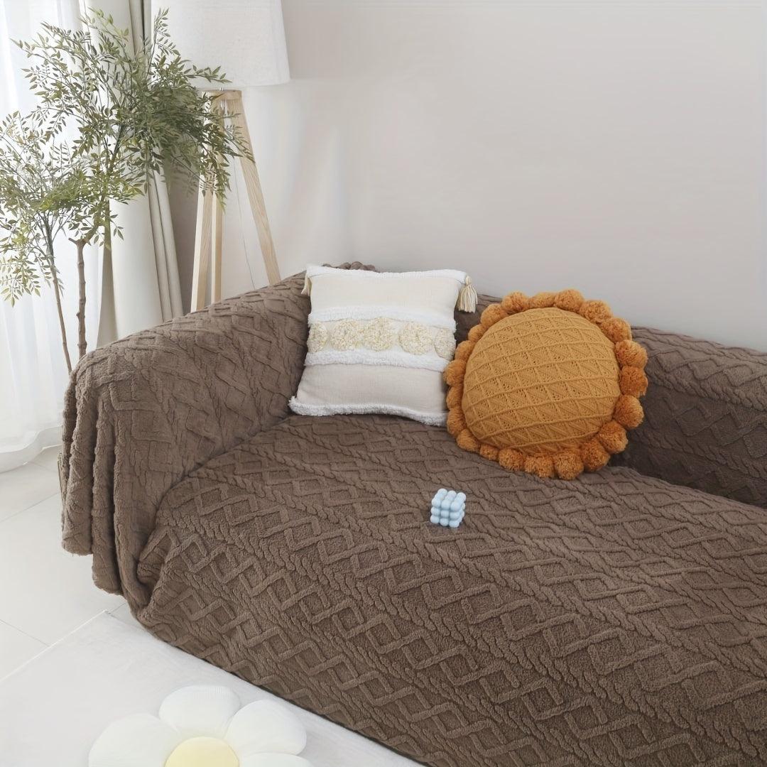 Stylish Geometric Pattern Sofa Slipcover - Non-Slip - topspet