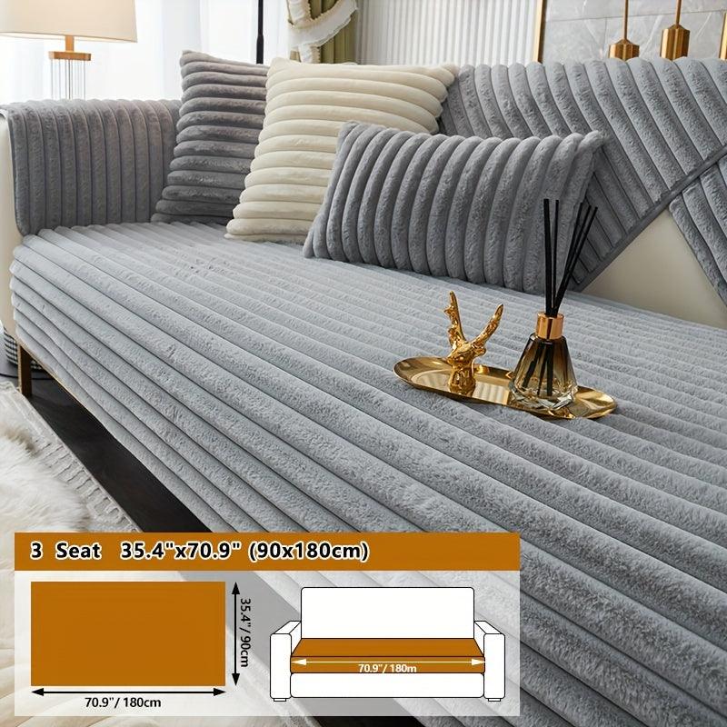 Luxurious Rabbit Fur Sofa Slipcover - topspet