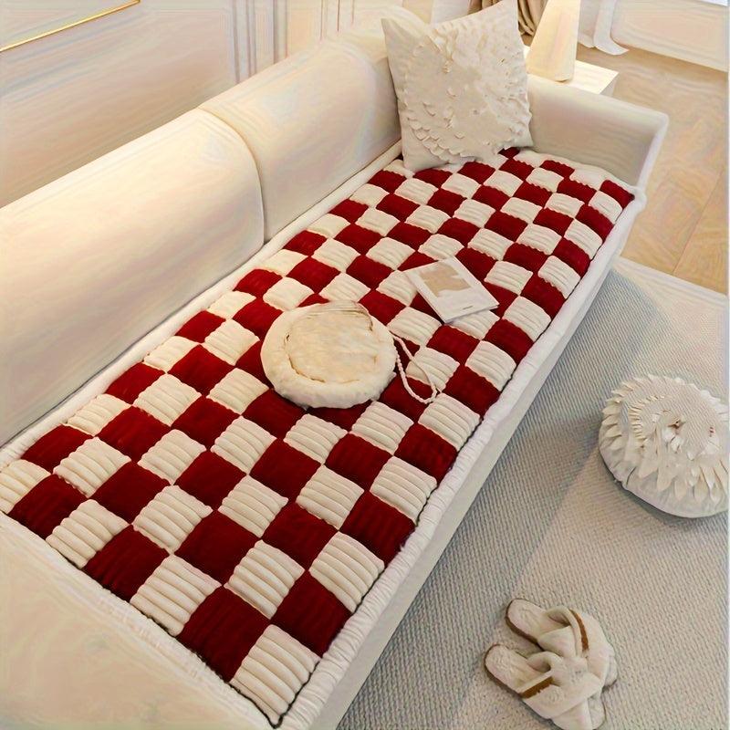 Nordic Style Winter Plush Sofa Cover - Thickened Cushion Slipcover for Living Room, Office, and Home Decor - topspet