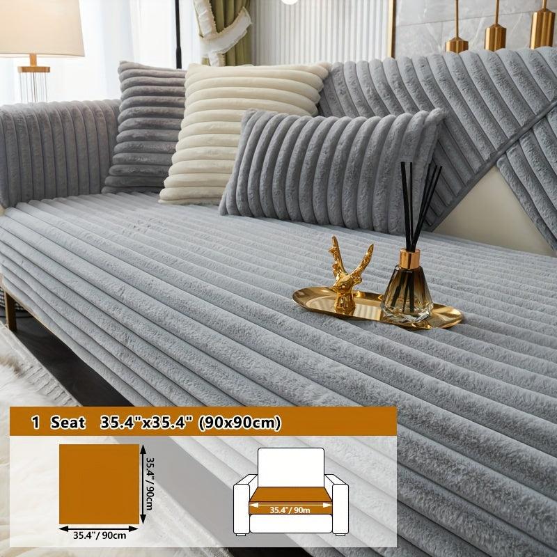 Luxurious Rabbit Fur Sofa Slipcover - topspet