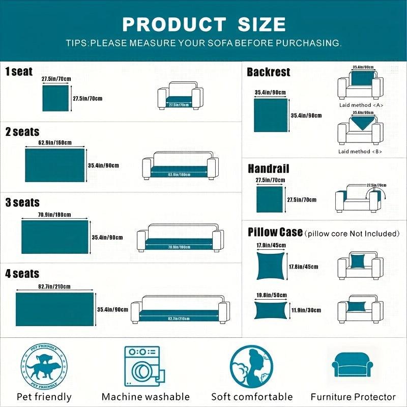 Stylish Bohemian Chenille Sofa Slipcover - topspet