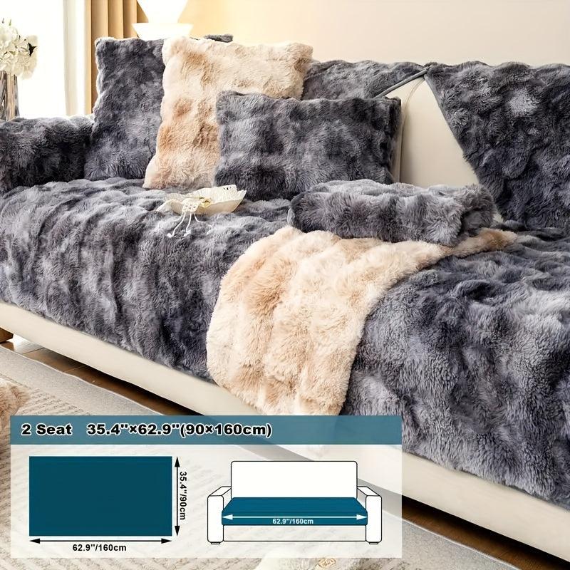 Luxurious Gradient Velvet Sofa Cover - topspet