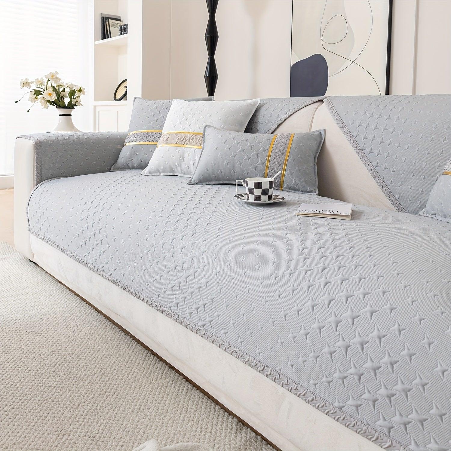 Summer Cooling Silk Non-slip Sofa Cove - topspet