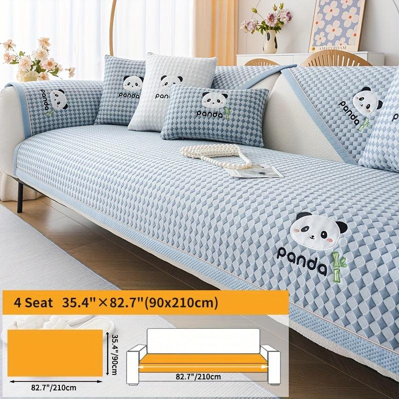 Panda Pattern Non-Slip Sofa Cover - topspet