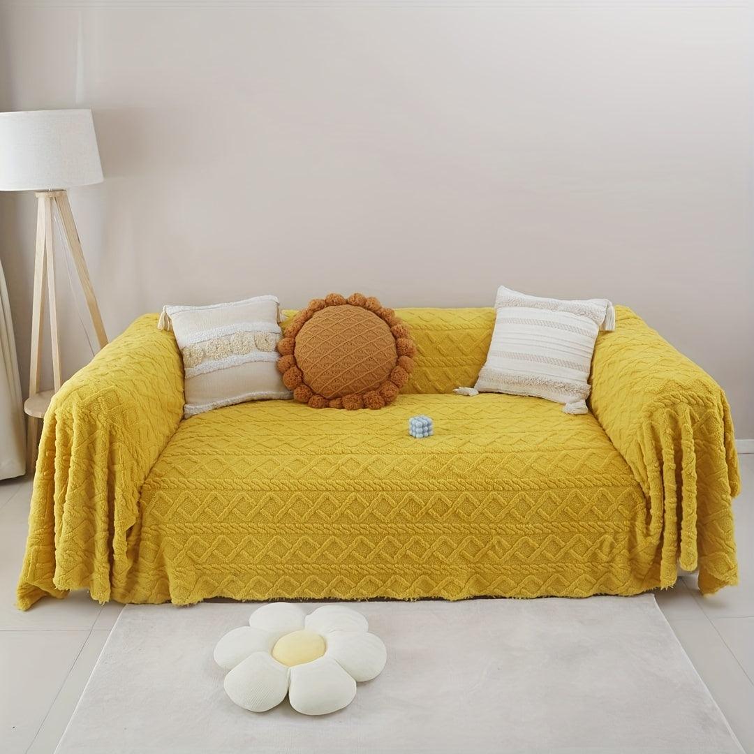 Stylish Geometric Pattern Sofa Slipcover - Non-Slip - topspet
