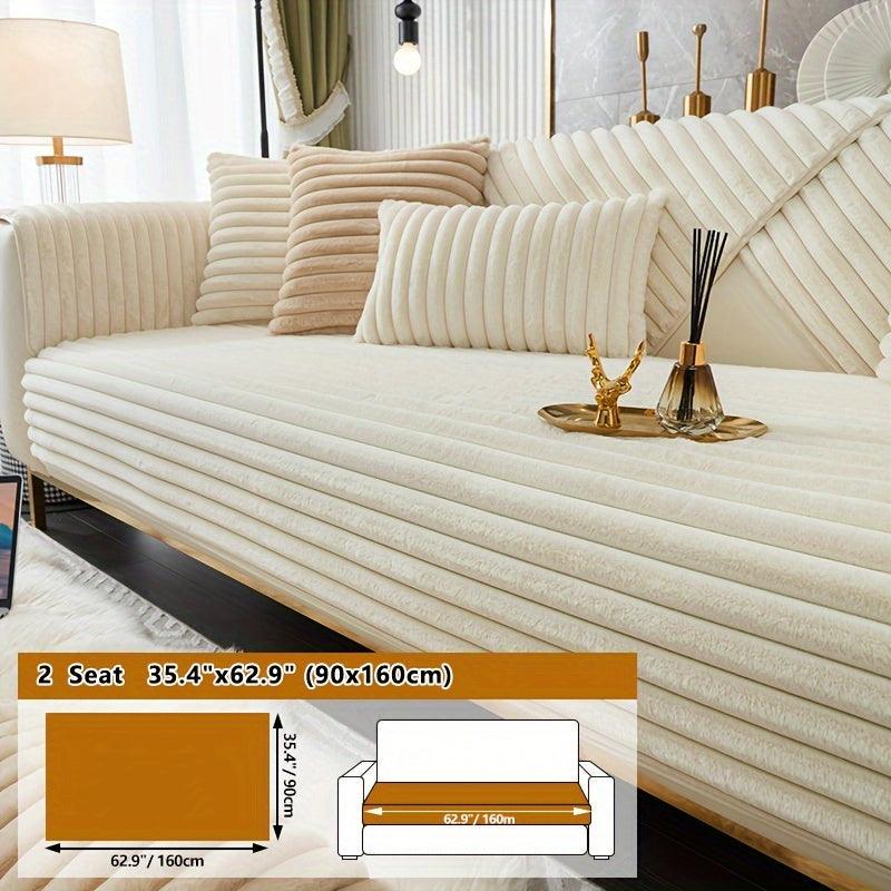 Luxurious Rabbit Fur Sofa Slipcover - topspet