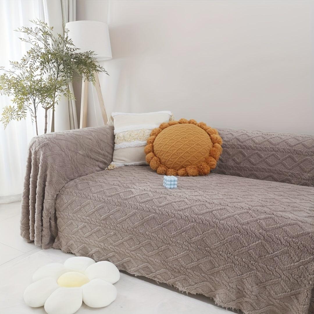 Stylish Geometric Pattern Sofa Slipcover - Non-Slip - topspet
