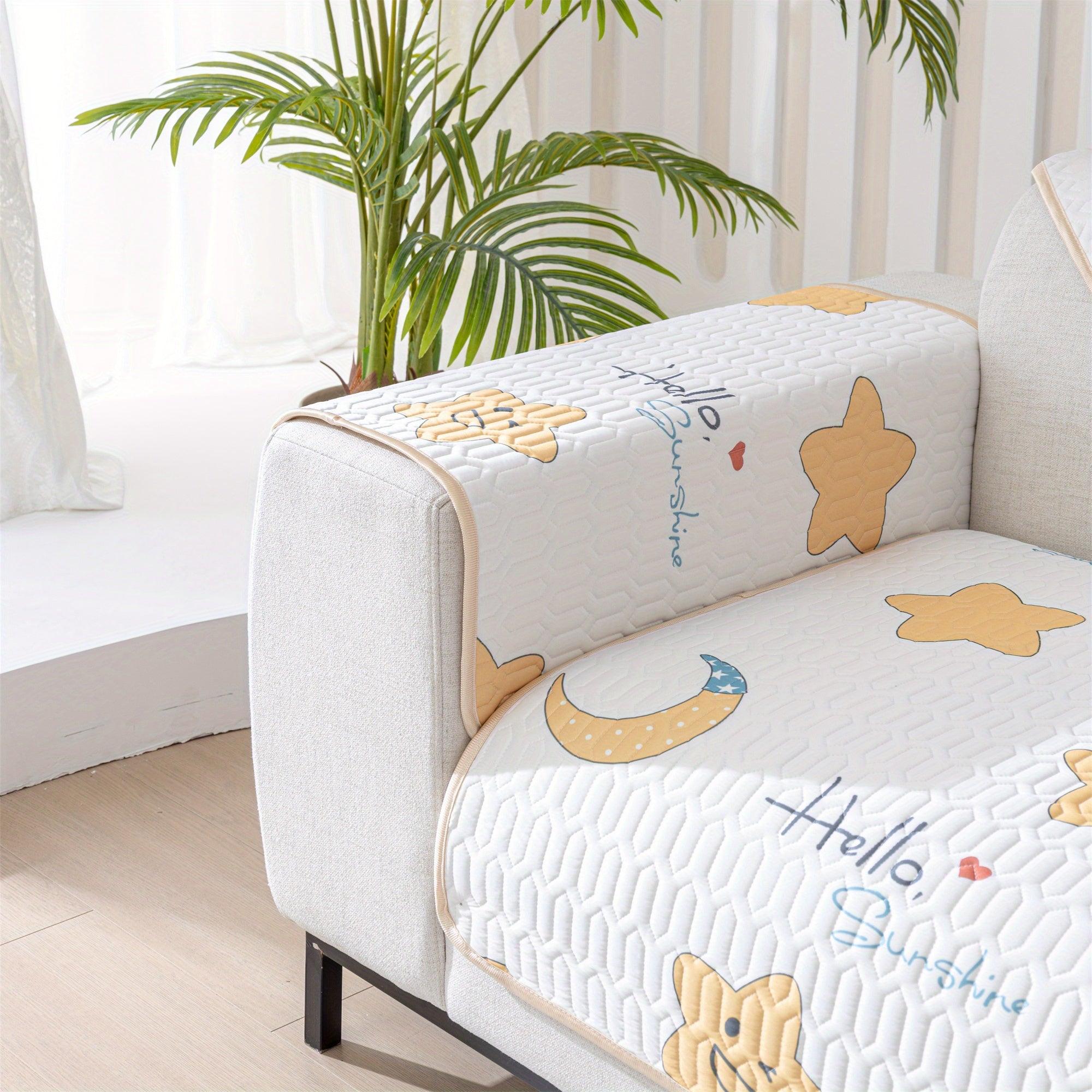 Cooling Cartoon Ice Silk Couch Cover, Sofa Cover - topspet