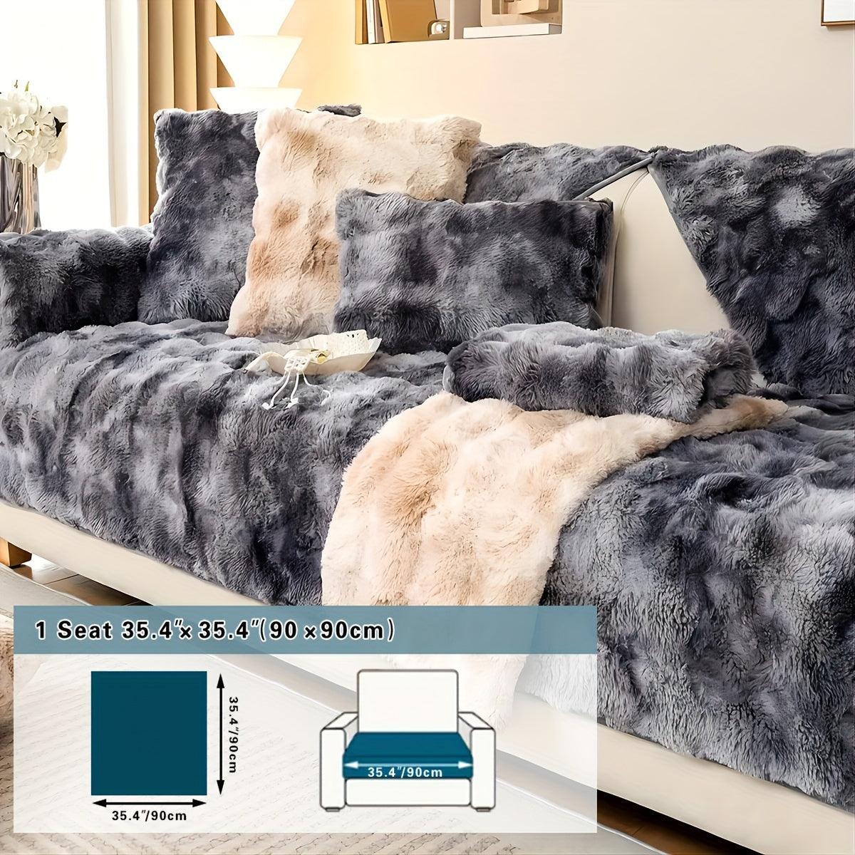 Luxurious Gradient Velvet Sofa Cover - topspet