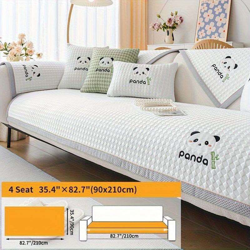 Panda Pattern Non-Slip Sofa Cover - topspet