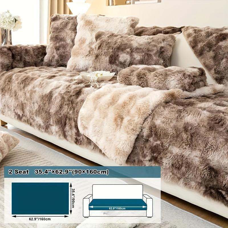 Luxurious Gradient Velvet Sofa Cover - topspet