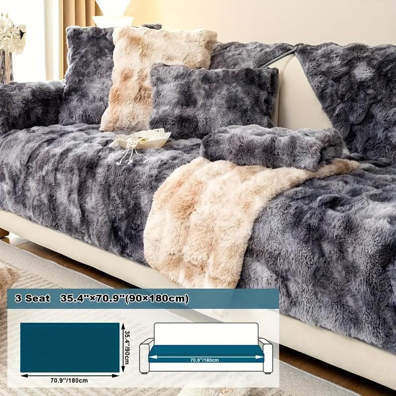 Luxurious Gradient Velvet Sofa Cover - topspet