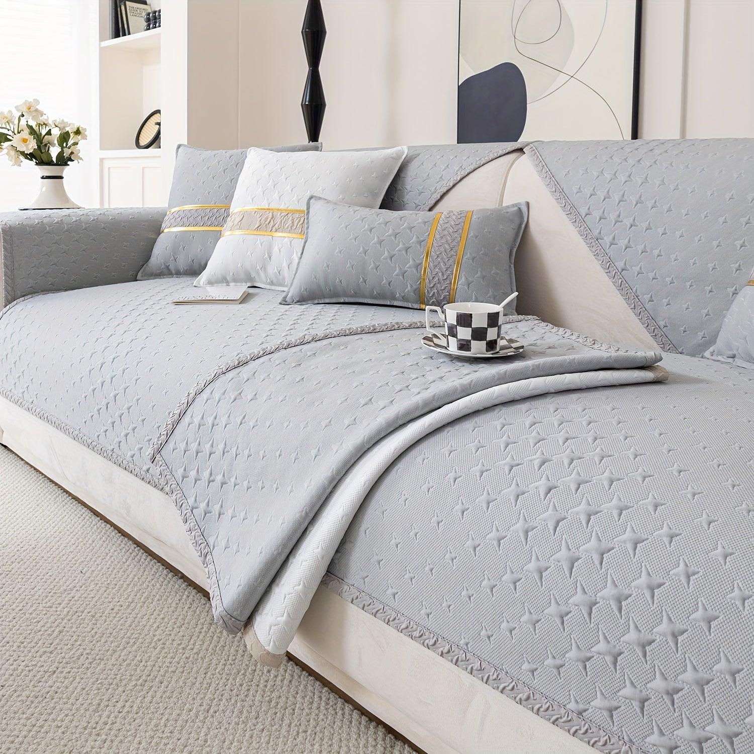 Summer Cooling Silk Non-slip Sofa Cove - topspet