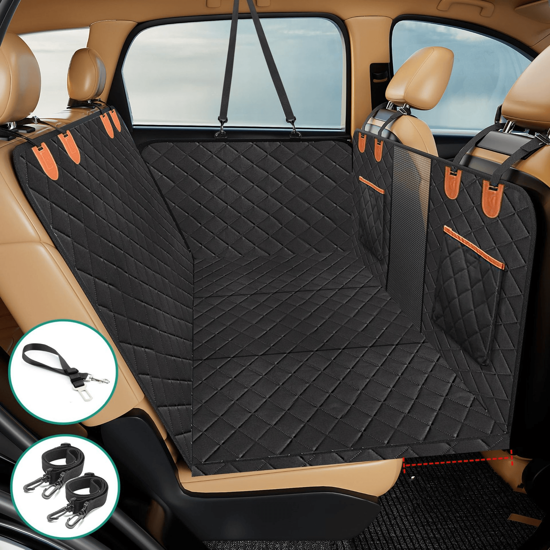 Hard Bottom Backseat Extender for Dogs - topspet