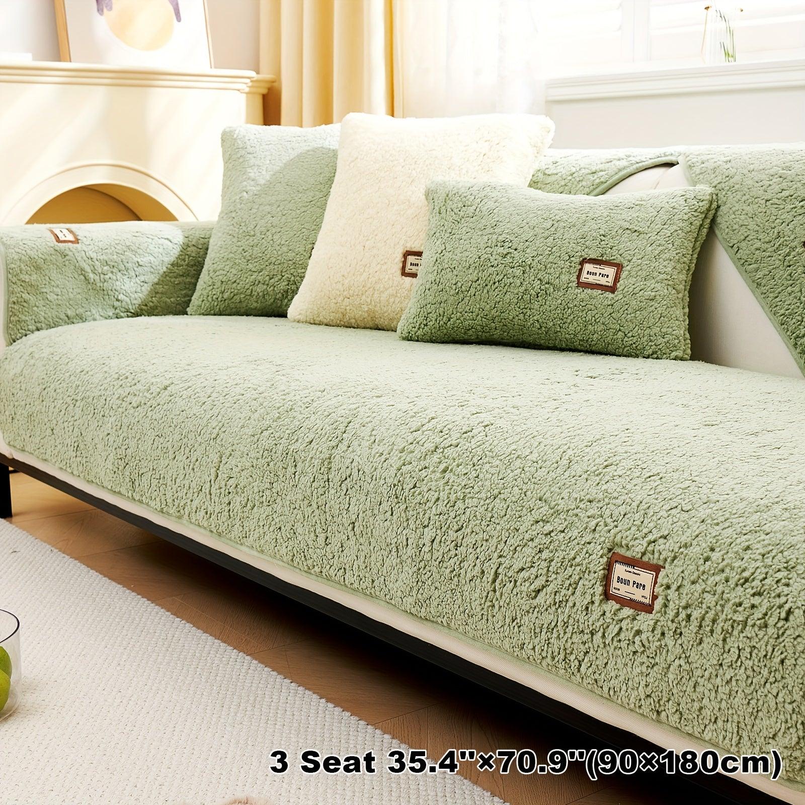 Plush Sherpa Sofa Cover - topspet