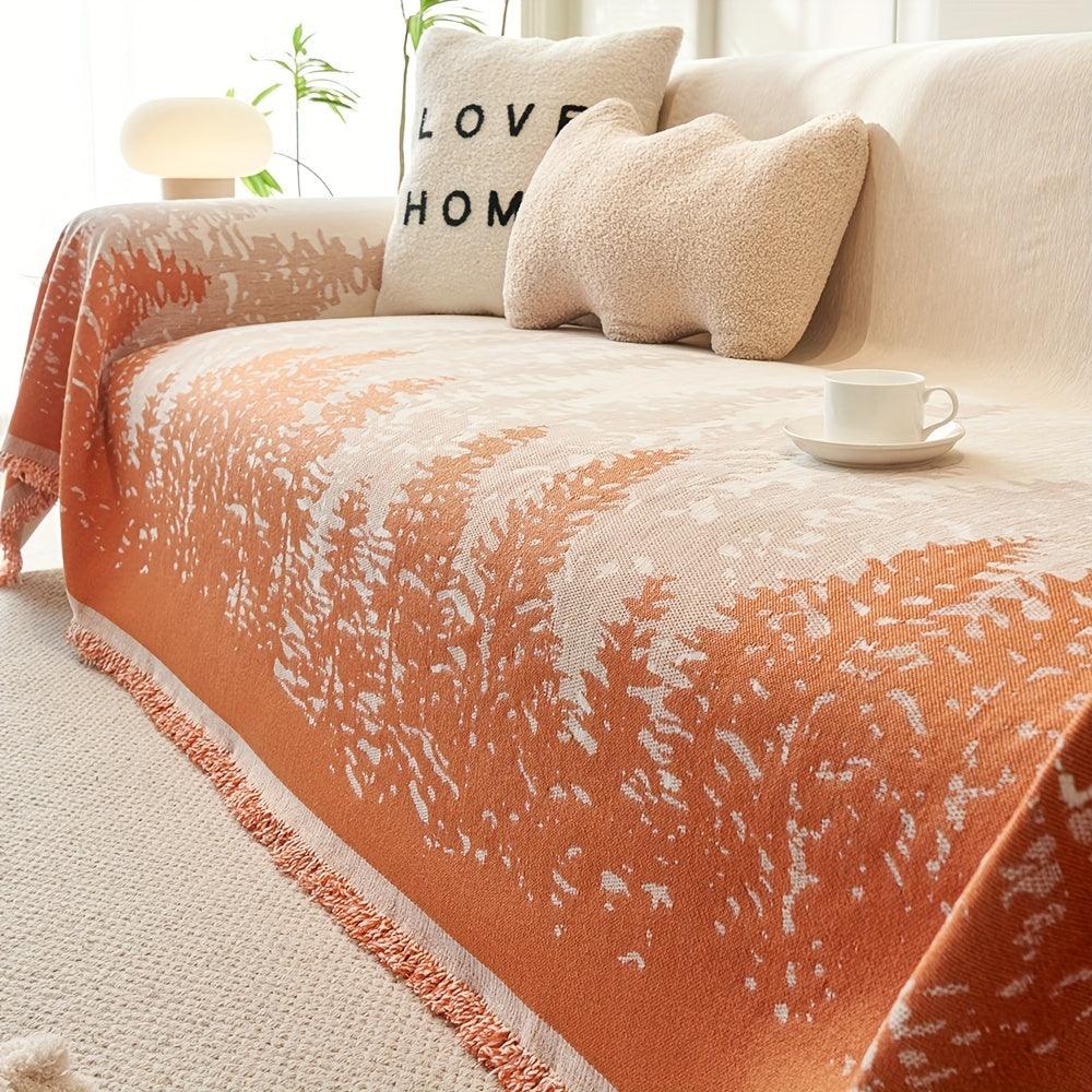 Contemporary Forest Design Sofa Throw Cover - topspet