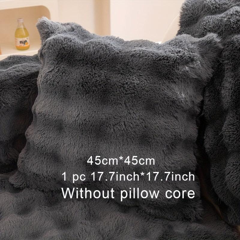 Soft & Cozy Imitation Rabbit Plush Sofa Cover - Winter Warm, Thick, Non-Slip - topspet