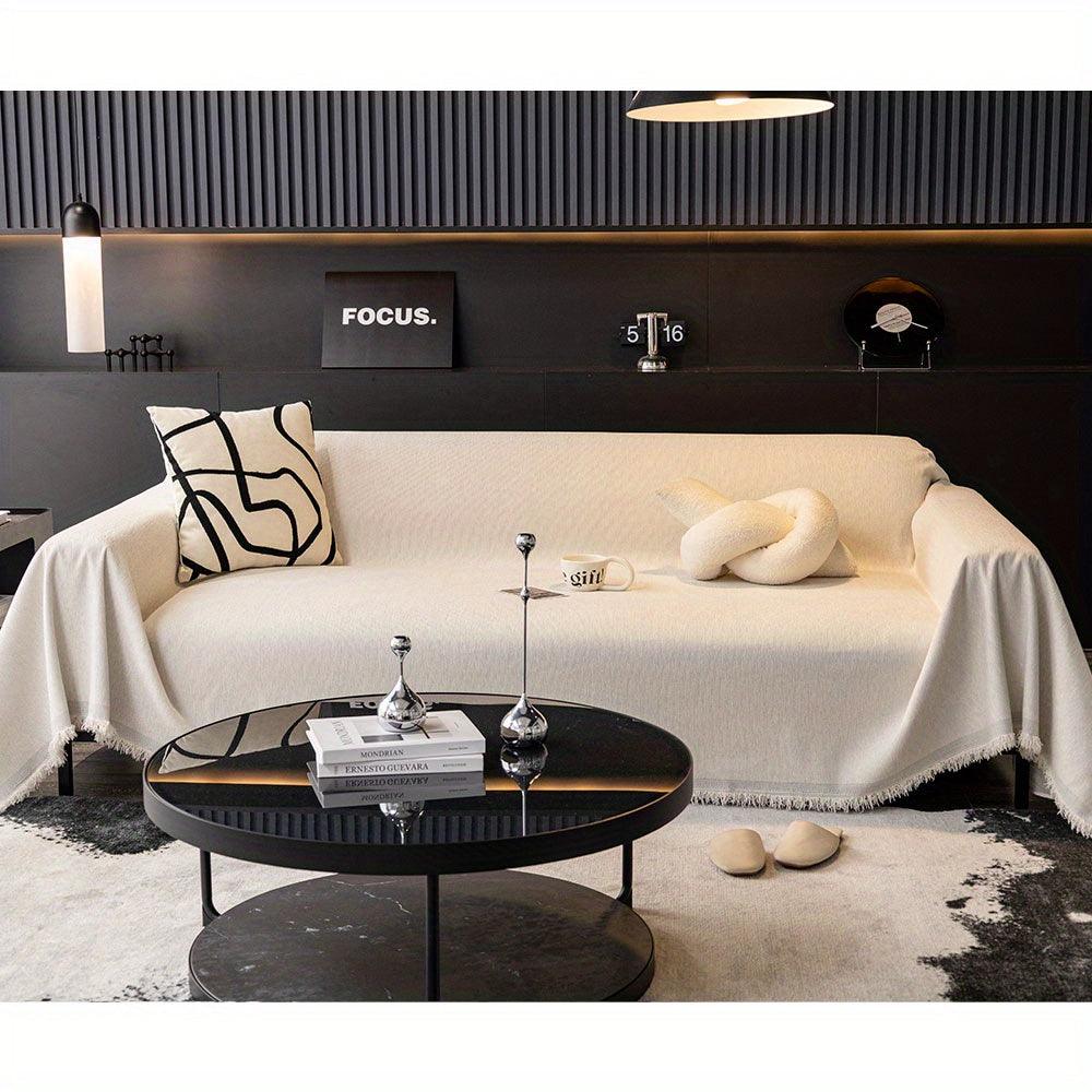 Luxurious Waterproof Sofa Cover with Tassels - topspet
