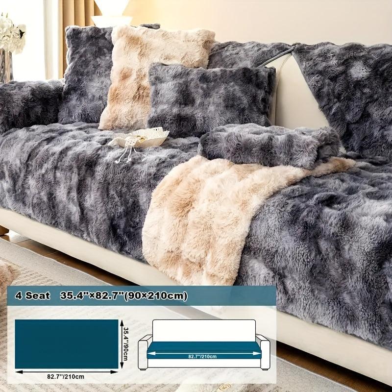 Luxurious Gradient Velvet Sofa Cover - topspet