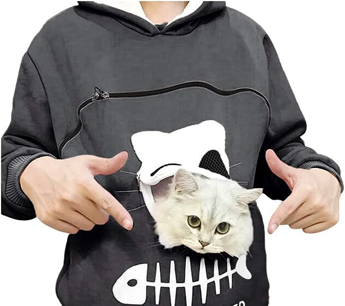 Kuschelbeutel mit Kapuze für Katzenliebhaber