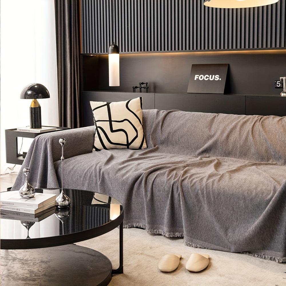 Luxurious Waterproof Sofa Cover with Tassels - topspet
