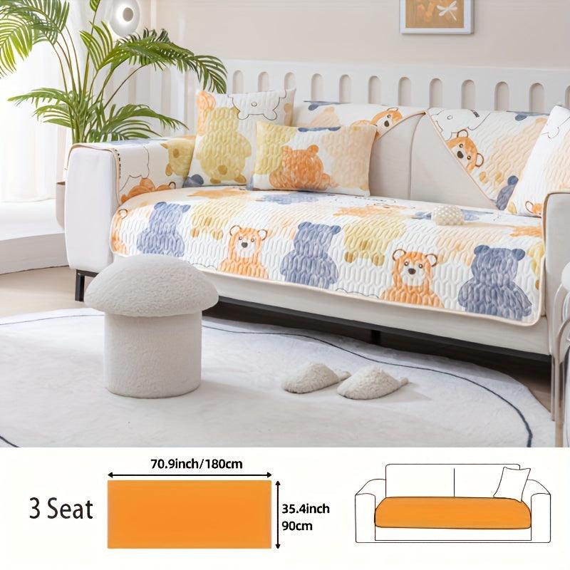 Bohemian Chic Ice Silk Sofa Cover - Non-Slip, Pet-Friendly Couch Protector for Living Room - topspet