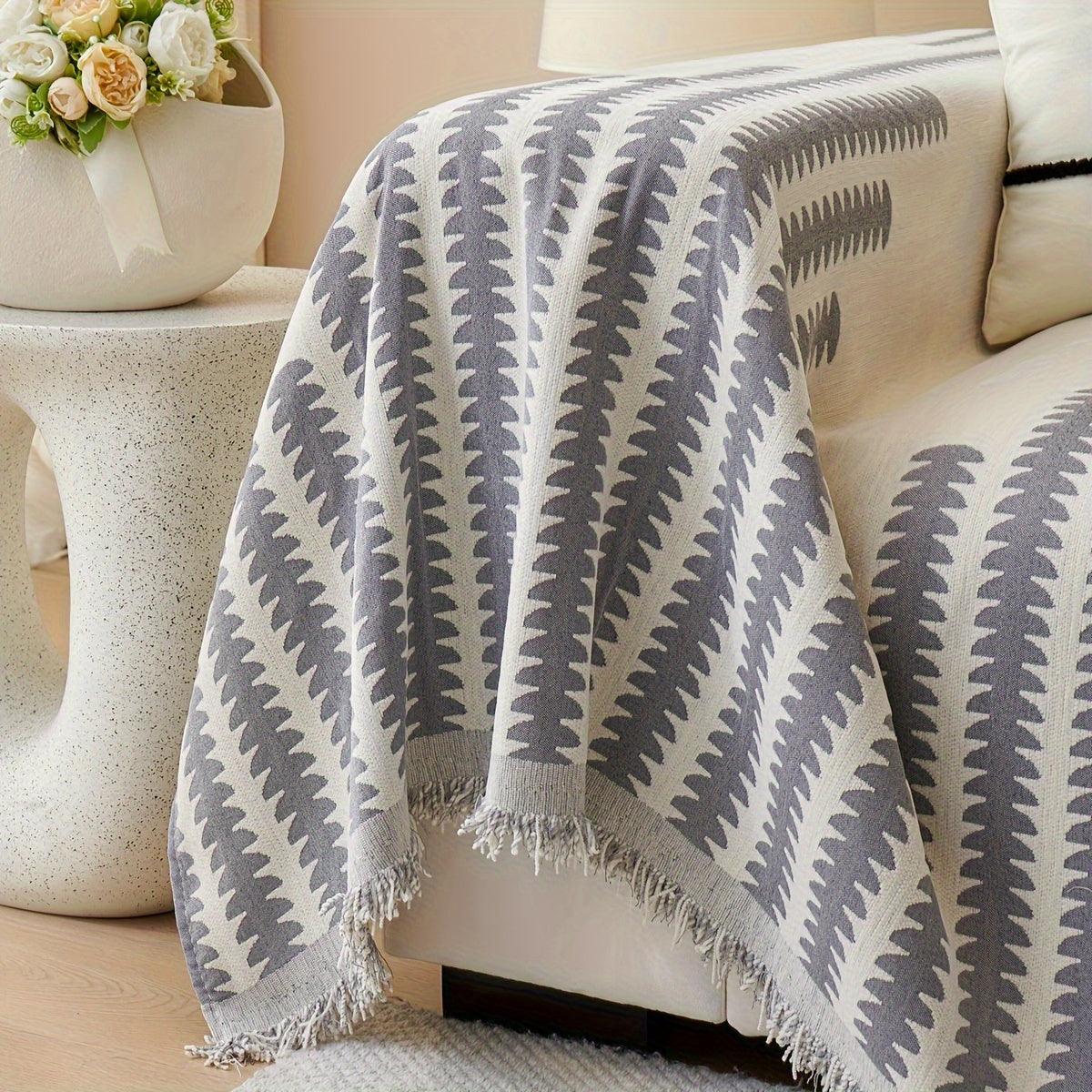 Chenille Sofa Slipcover - Soft, Non-Slip, Four Seasons Universal Furniture Protector - topspet