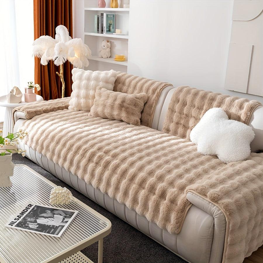 Winter Warm Thick Plush Soft Sofa Cover - topspet