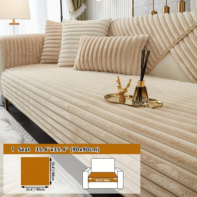 Luxurious Rabbit Fur Sofa Slipcover - topspet