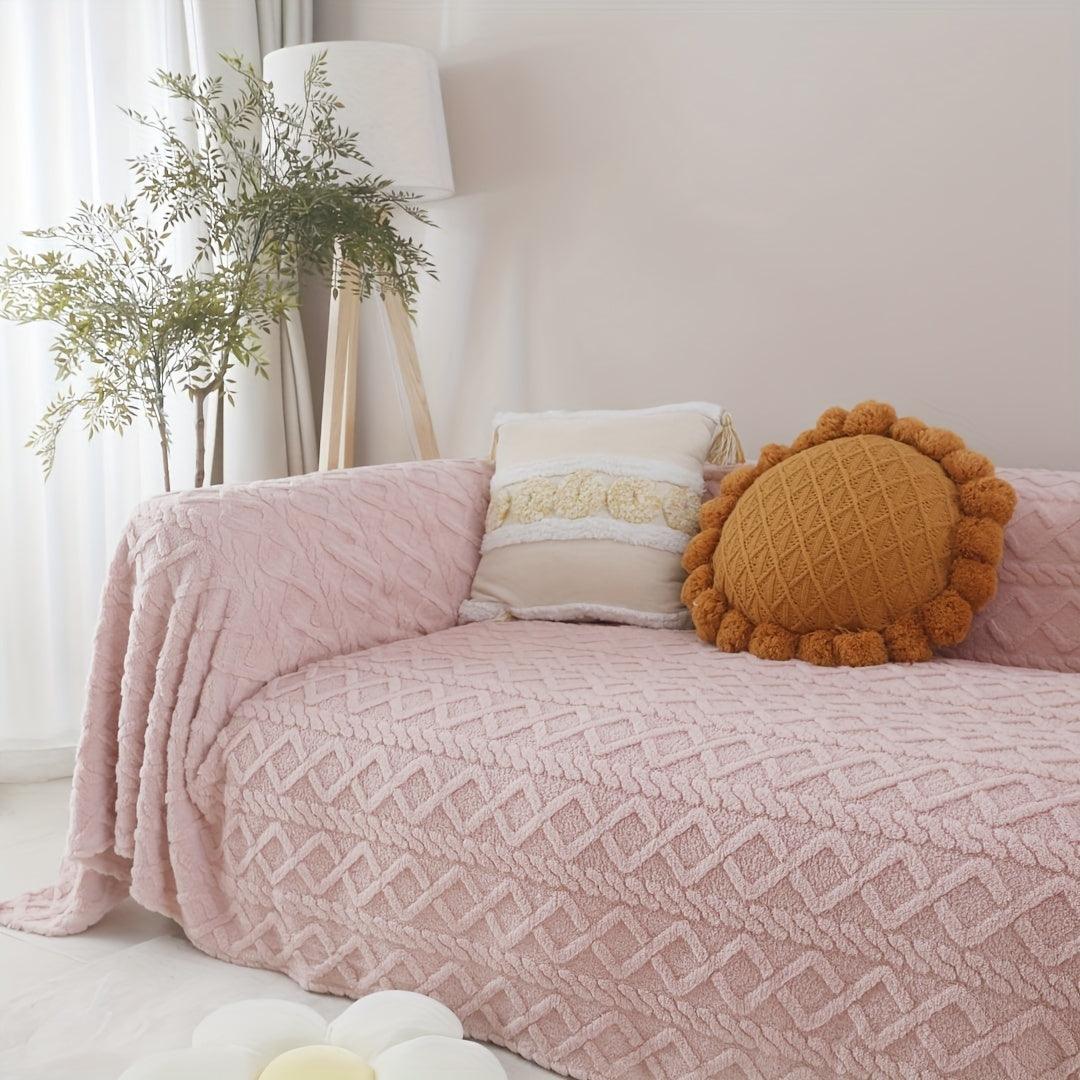 Stylish Geometric Pattern Sofa Slipcover - Non-Slip - topspet