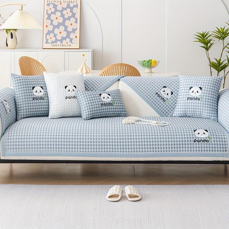 Panda Pattern Non-Slip Sofa Cover - topspet