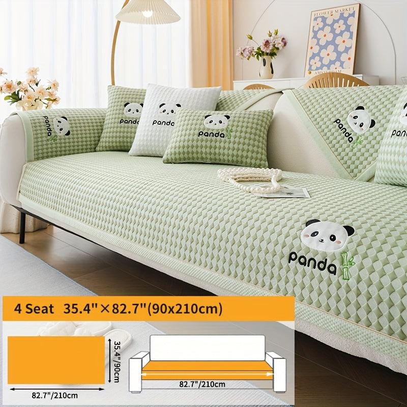 Panda Pattern Non-Slip Sofa Cover - topspet