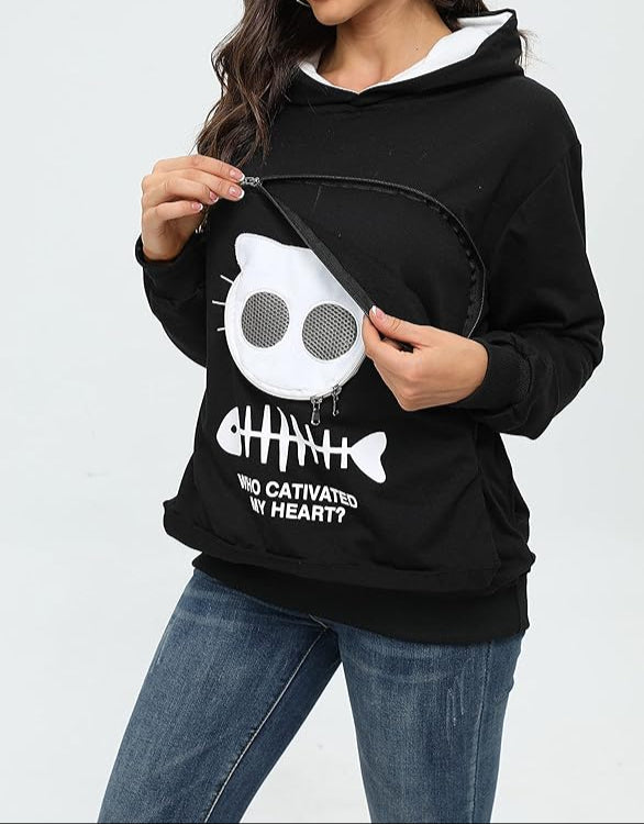 Cat Lovers Hoodie Cuddle Pouch