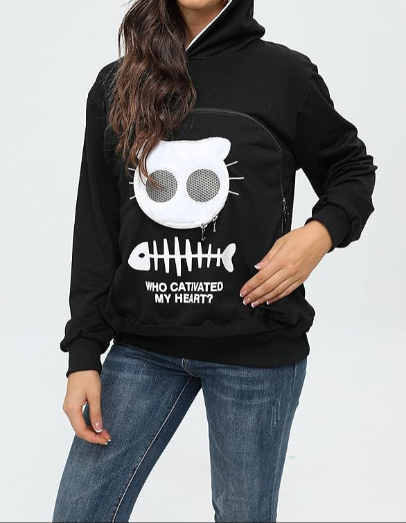 Cat Lovers Hoodie Cuddle Pouch