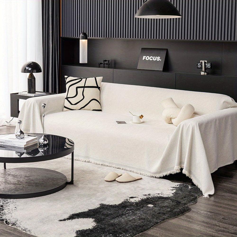 Luxurious Waterproof Sofa Cover with Tassels - topspet