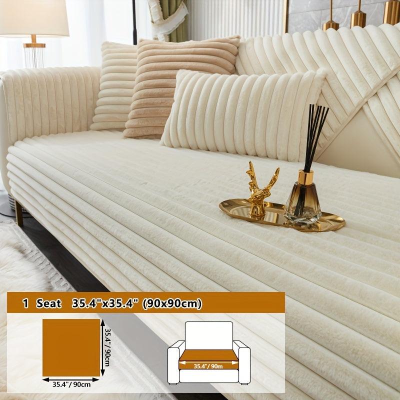 Luxurious Rabbit Fur Sofa Slipcover - topspet