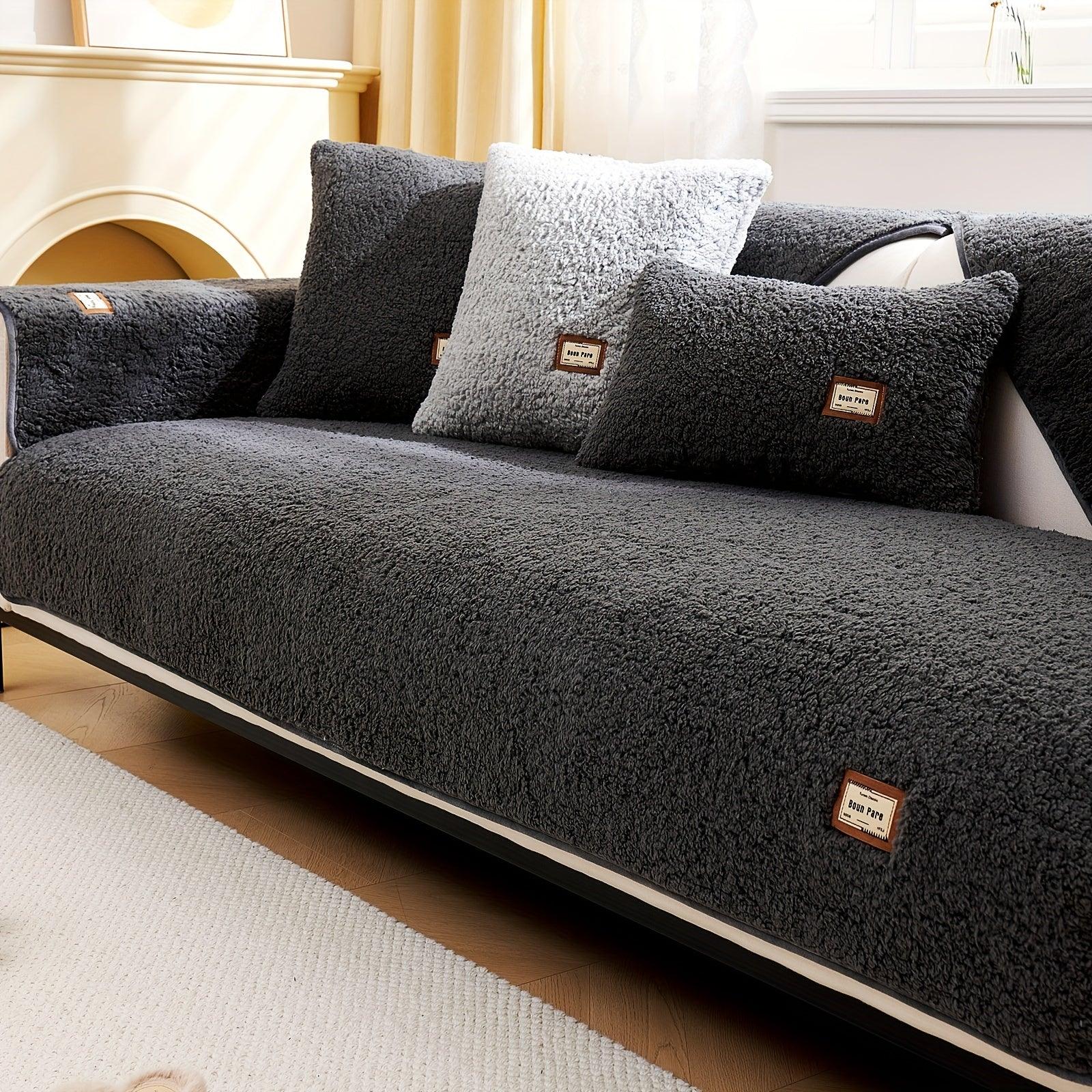 Plush Sherpa Sofa Cover - topspet