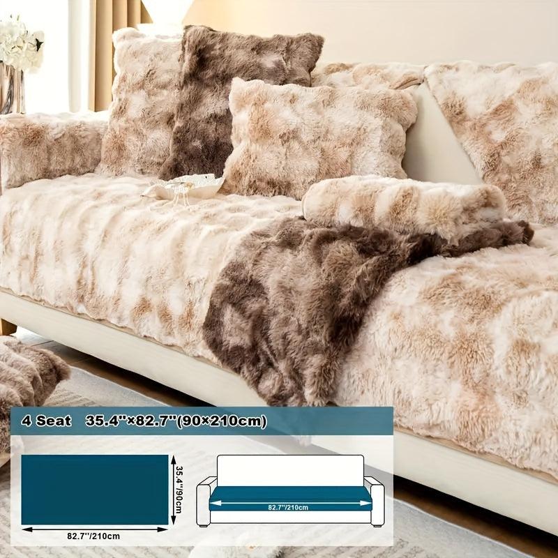Luxurious Gradient Velvet Sofa Cover - topspet
