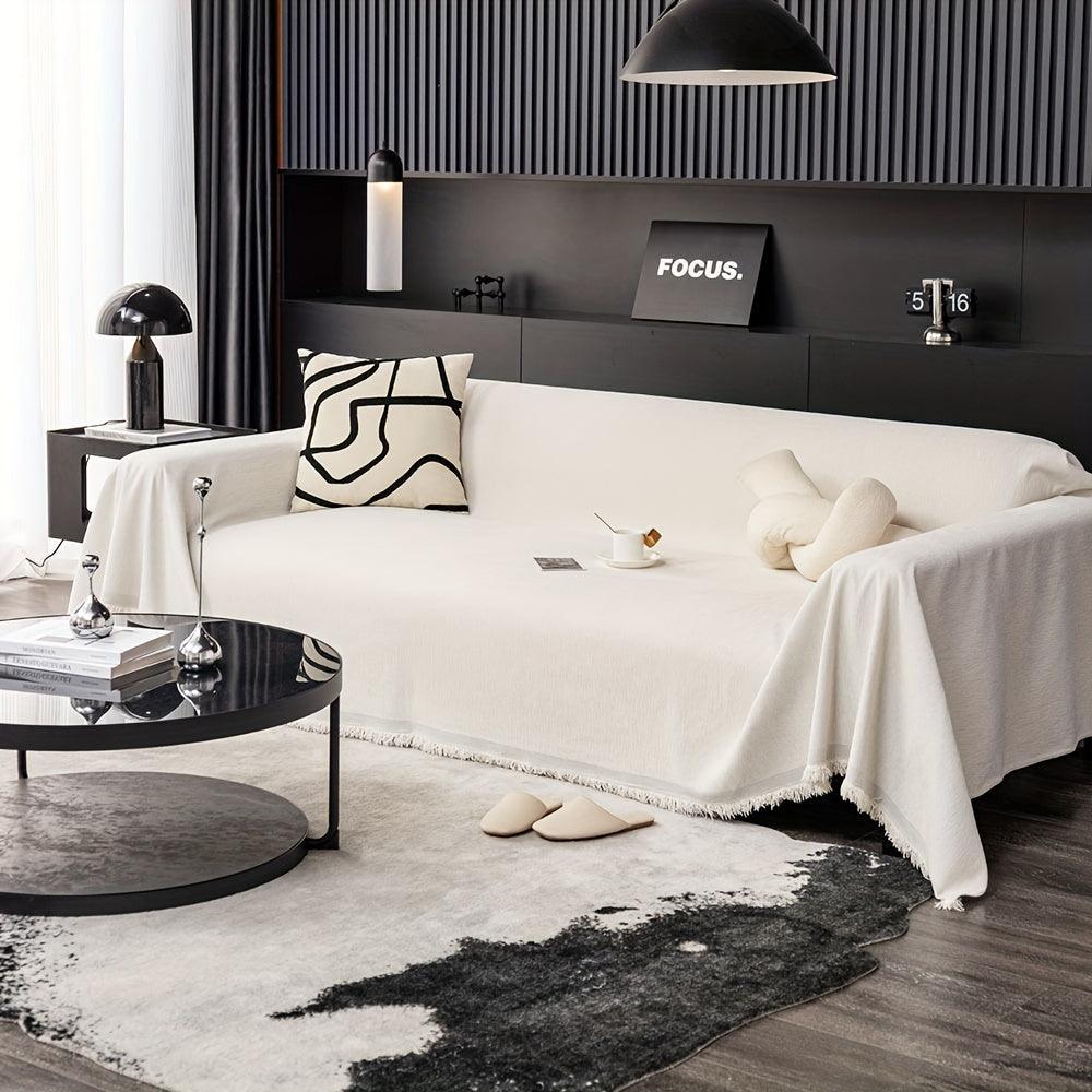 Luxurious Waterproof Sofa Cover with Tassels - topspet