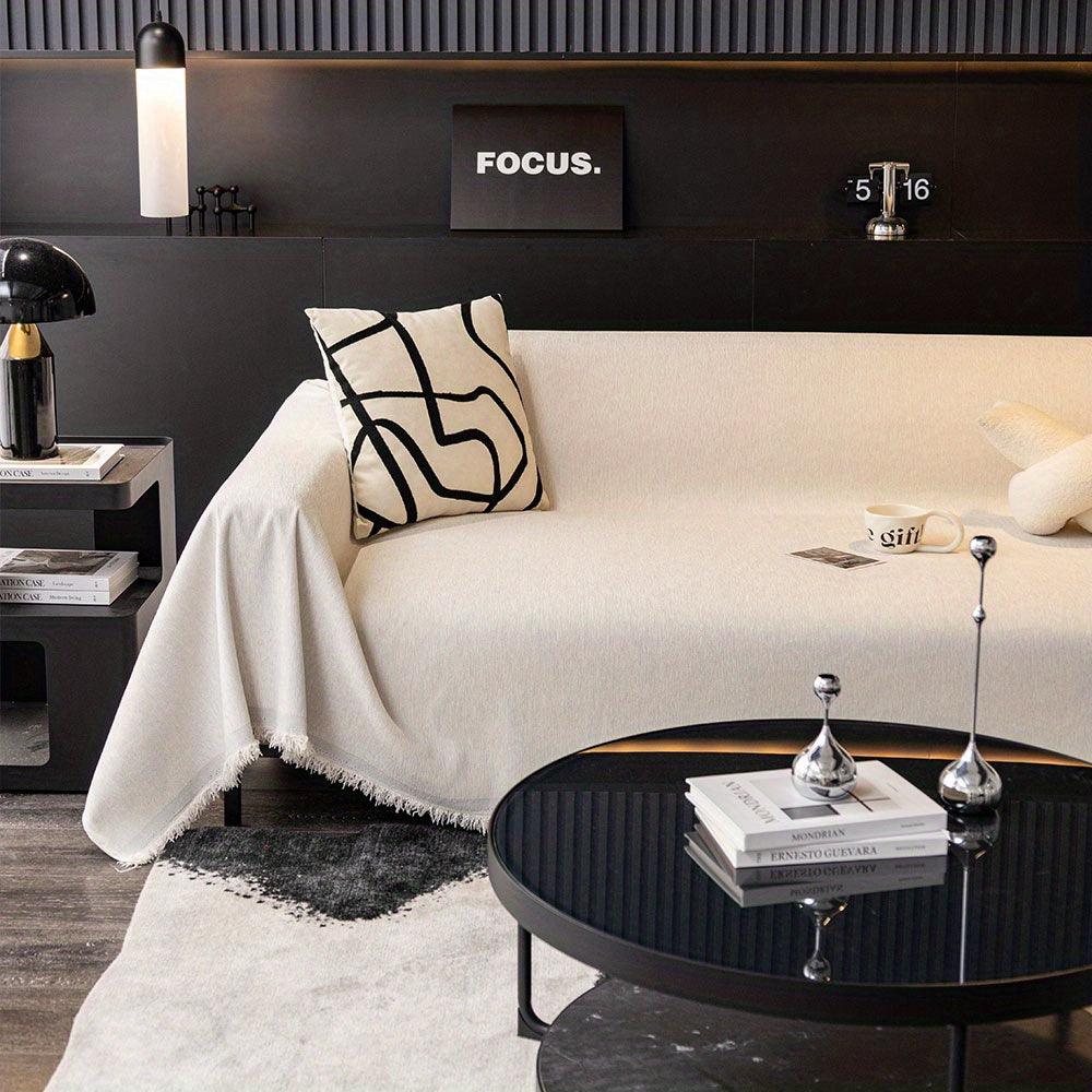 Luxurious Waterproof Sofa Cover with Tassels - topspet